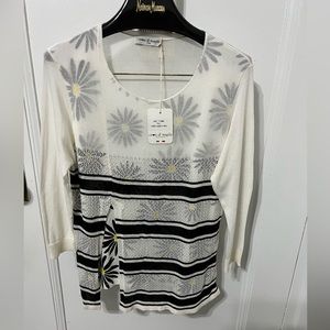 ITALY  CU  RE DI  MAGLIA NEW SWEATER  size L 83%  viscosa 17% acrylic